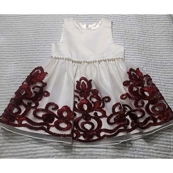 Princess Collection White And Red Gorgeous Dress, Special Occasion s- 18m Pearl - Picture 1 of 16